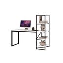 Ver imagem 3 de Escrivaninha Mesa Escritório com Estante Innovare 4 Prateleiras 170cm Industrial Preto