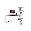 Ver imagem 3 de Escrivaninha Mesa Escritório com Estante Innovare 4 Prateleiras 170cm Industrial Preto