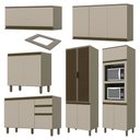 Ver imagem 3 de Cozinha Modulada Connect 6 Peças Duna-Cristal com Torre Quente 2 Fornos e Cristaleira - Móveis