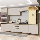 Ver imagem 2 de Cozinha Modulada Connect 6 Peças Duna-Cristal com Torre Quente 2 Fornos e Cristaleira - Móveis