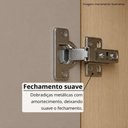 Ver imagem 4 de Armário Aéreo Micro-Ondas Vitra 60cm 2 Portas MDF Café Luciane Móveis