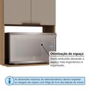 Ver imagem 6 de Armário Aéreo Micro-Ondas Vitra 60cm 2 Portas MDF Café Luciane Móveis