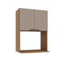 Ver imagem 3 de Armário Aéreo Micro-Ondas Vitra 60cm 2 Portas MDF Café Luciane Móveis