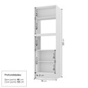 Ver imagem 3 de Paneleiro Torre Quente para Forno Planejado 70cm Soho CabeCasa MadeiraOriginals Branco/Azul