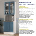 Ver mais imagens de Paneleiro Torre Quente para Forno 70cm Soho CabeCasa MadeiraOriginals Branco/Azul