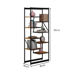 Estante para Livros 8 Prateleiras Innovare 185cmx80cm Espresso Móveis - 3