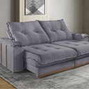 Ver imagem 1 de Sofá Retrátil e Reclinável 5 Lugares M-193 2,90m Molas Ensacadas Pillow Top Estofados Martins