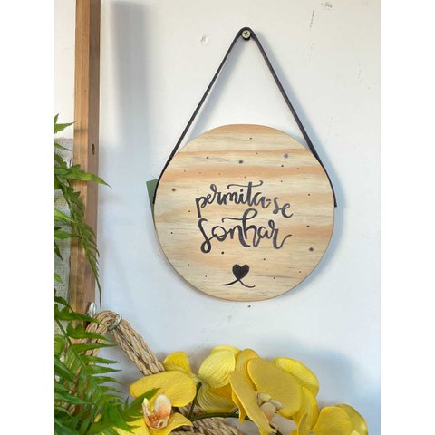 Placa Decorativa "Permita-se Sonhar"