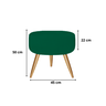 Puff Redondo Nina Tecido Veludo Tacla's Decor:Verde Musgo - 2