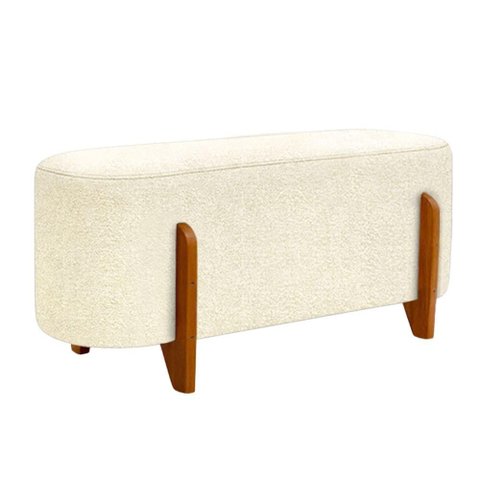 Puff Recamier Organico Imperial 100 cm Boucle Creme Impo