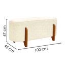 Ver imagem 3 de Puff Recamier Organico Imperial 100 cm Boucle Creme Impo