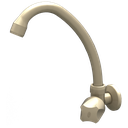 Ver imagem 1 de Torneira Cozinha de Parede Bica Alta Móvel Linha Búzios 1/2'' e 3/4'' Abs Cor Bege Durín