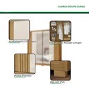 Ver imagem 4 de Guarda Roupa Casal Dunas 2 Portas Freijó Off com Espelho com Cômoda Gaveteiro Georgia Freijó Off Whi