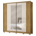Ver imagem 2 de Guarda Roupa Casal Dunas 2 Portas Freijó Off com Espelho com Cômoda Gaveteiro Georgia Freijó Off Whi
