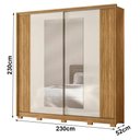 Ver imagem 5 de Guarda Roupa Casal Dunas 2 Portas Freijó Off com Espelho com Cômoda Gaveteiro Georgia Freijó Off Whi