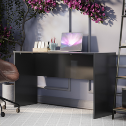 Mesa de Estudo Escrivaninha 110cm Útil Prática Caliope:preto - 1