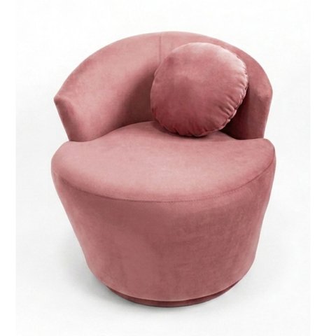 Poltrona Aura Anatomica com Almofada - Suede Rose
