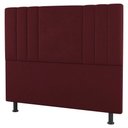 Ver imagem 3 de Kit Cabeceira E Baú Cama Box Solteiro 90Cm Bordô