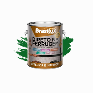 Esmalte Direto na Ferrugem Brasilux 3,6l:verde Folha