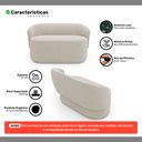 Ver imagem 5 de Kit 02 Poltronas e 01 Namoradeira Orgânica Mavi Bouclê Bege - Desk Design