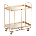 Ver imagem 1 de Carrinho Retangular Decorativo Bebidas Chá Bar Luxo em Metal