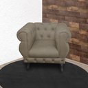Ver imagem 2 de Poltrona Decorativa Maya Pés Luis XV Suede Capuccino - DS Estofados