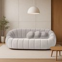Ver imagem 1 de Sofá 2 Lugares Orgânico para Sala Cloud Bouclê E03 - D'Rossi Cor Cinza Claro