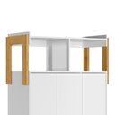 Ver imagem 3 de Guarda-roupa Qmovi com Nicho Fantasia 3 Portas 2 Gavetas Branco Acetinado
