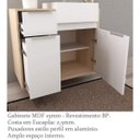 Ver imagem 2 de Gabinete para Banheiro Suspenso com Cuba 1 Porta 2 Gavetas Jazz Bege/Faia/Branco