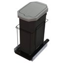 Ver imagem 1 de Lixeira Deslizante Simples 15L para Cozinha Elite 37x23x48cm Aramado Preto Fosco Schmitt