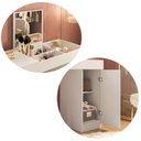 Ver imagem 3 de Escrivaninha Penteadeira Love com 1 Porta e Tampo de Vidro Branco Fosco