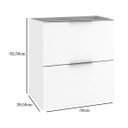 Ver imagem 3 de Gabinete para Banheiro Suspenso 3 Gavetas sem Cuba Pietra