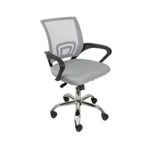 Cadeira de Escritório Begonia Tela Mesh Ergonômica Giratória Cinza