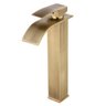 Torneira Bronze Cascata Alta Misturador Monocomando Lavabo - 1