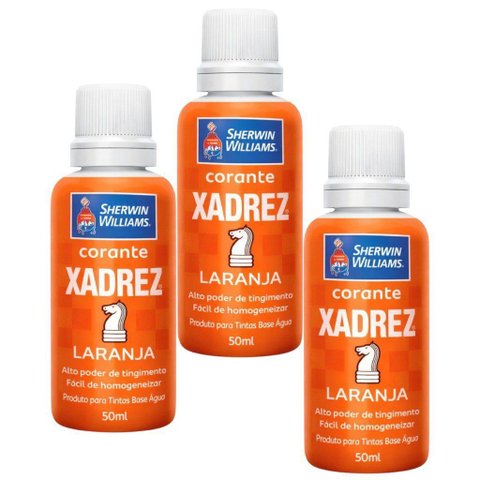 3 Corante Líquido Xadrez Sherwin Williams Laranja