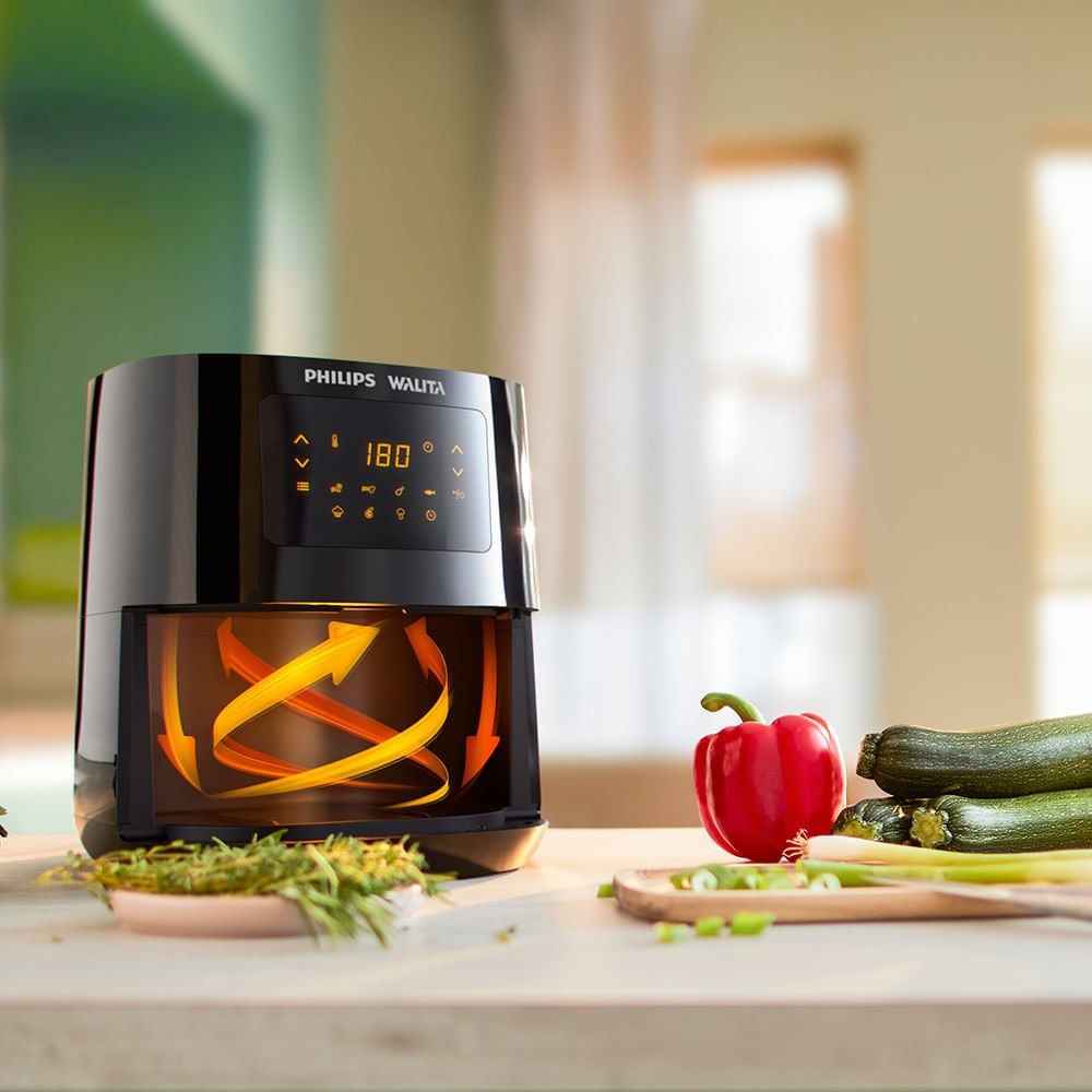 Fritadeira Air Fryer Walita Digital Série 3000 – 1400w – 1 L- Preta - 220v - 4