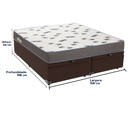 Ver imagem 3 de Cama Box Baú e Colchão Light Espuma D33 Queen Ortobom: Marrom