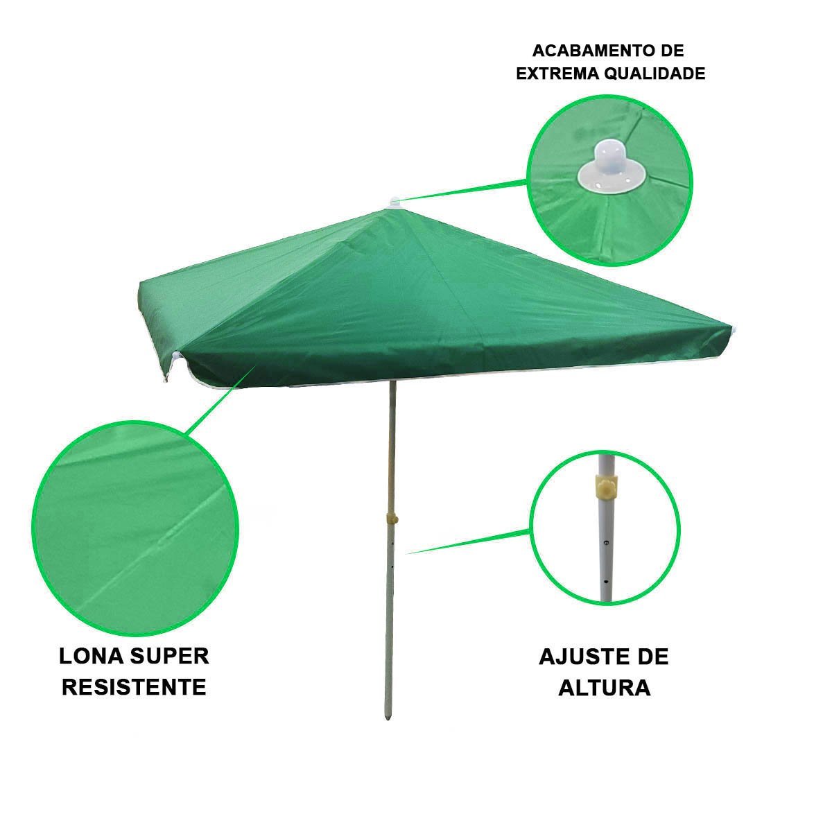 Guarda Sol Praia Ombrelone 2x2 Gazebo Impermeável Estrutura Articulável ...