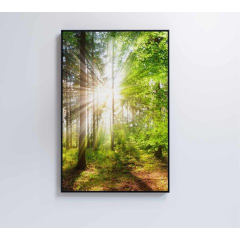 Quadro Árvore Verde 1 - 80x120 Cm - Tecido Canvas