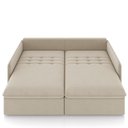 Ver imagem 6 de Sofá Cama Retrátil para Sala de Estar 254cm Una K01 Veludo Bege - Lyam Decor
