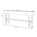 Ver imagem 4 de Aparador Decorativo Vivant Mdp/mdf Pés de Aço Off White/cinamomo G26 - Hb Móveis