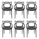 Ver imagem 1 de Cadeira Allegra Preta - Kit com 6