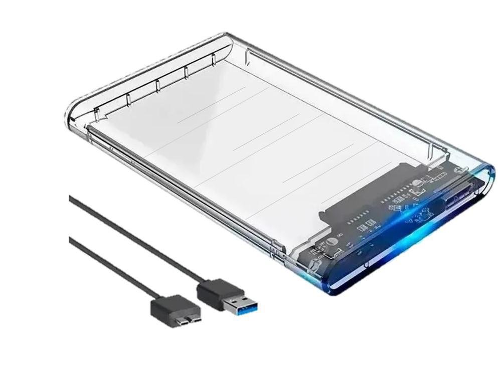 Case para Hd Externo Gaveta 2,5 Usb 3.0 Transparente Rápido - 2