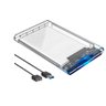 Case para Hd Externo Gaveta 2,5 Usb 3.0 Transparente Rápido - 2