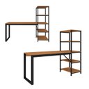 Ver imagem 2 de Mesa Innovare Escritório C/ Prateleira Industrial Mdp Canela