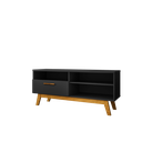 Ver imagem 3 de Rack para TV até 55 Polegadas Pés em Madeira Maciça Retrô Paládio