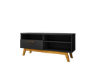 Ver imagem 3 de Rack Retrô para TV até 55 Polegadas 136cm Pés em Madeira Maciça Paládio Preto