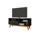 Ver imagem 4 de Rack para TV até 55 Polegadas Pés em Madeira Maciça Retrô Paládio