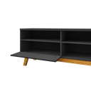 Ver imagem 6 de Rack para TV até 55 Polegadas Pés em Madeira Maciça Retrô Paládio