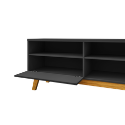 Rack para TV até 55 Polegadas Pés em Madeira Maciça Retrô Paládio - 6